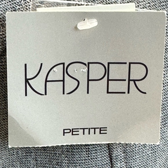 Kasper Long Sleeve 2-Button Blazer Suit Jacket - Grey / Black - size 4P - Picture 9 of 10